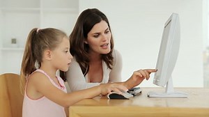 Mother Daughter On Computer Stock Footage Video (100% Royalty-free) 927385 | Shutterstock