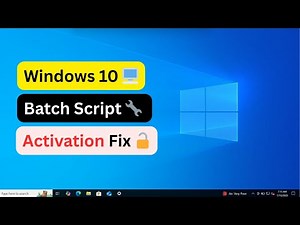 Windows 10 Activated in Seconds ✅!Batch Script = Activation Done 🔓!#windows10 #2025