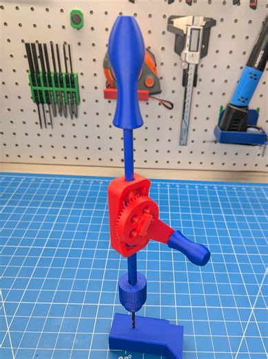 Fully 3D Printed Manual handle drill #3dprinted #homemade #diy #tools #mechanical