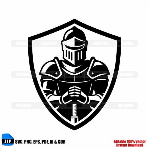 Knight Shield SVG PNG Medieval Armor Logo Heraldic Warrior Emblem Cricut Printable - Etsy