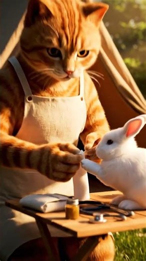 Kitty Bandages Bunny