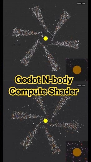 Godot Star Systems - GLSL Compute Shader with Merging