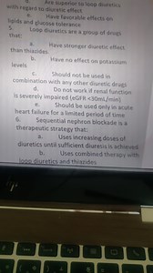 5. Loop diuretics are a group of drugs that:a. Have stronger d... | Filo