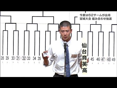 【トーナメント表】夏の甲子園出場へ 高校野球・宮城大会の組み合わせ決まる