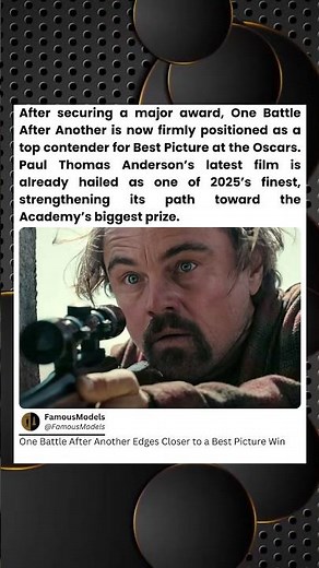 After securing a major award, one battle after another firmly positioned as an Oscar top contender