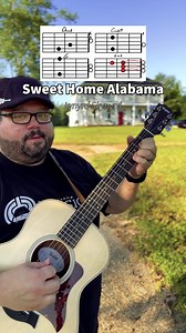 Sweet Home Alabama by Lynyrd Skynyrd Guitar Tutorial! Taylor Guitars #taylorguitars #lynyrdskynyrd #sweethomealabama #guitar #guitarra #guitare #music #musica #chevansmusic #musician #guitartutorial #acousticcover #learnguitar #musicteacher #guitarlessons #guitarteacher #guitaristsofinstagram #easy #beginner #chords #guitarchords #guitarist #guitaristsoftiktok #guitarists #guitariste #gitaro #kitarë #kitarr #gitarre #gitar #chitarra | Chas Evans