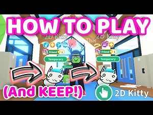 HOW TO GET AND KEEP 2D KITTY PET IN ADOPT ME! FOR FREE ! #2dkitty #adoptme