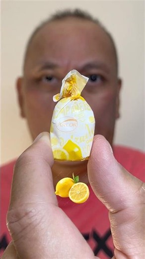 👂ASMR ARCOR FRUIT FLAVORED FILLED CANDY LEMON FLAVOR EATING SOUNDS👂#shorts #asmr