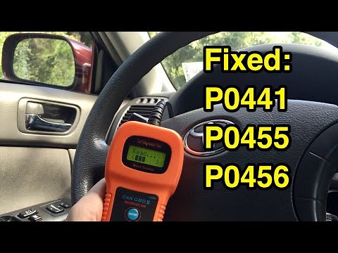 How to fix error codes P0441, P0455 & P0456 on Toyota cars.