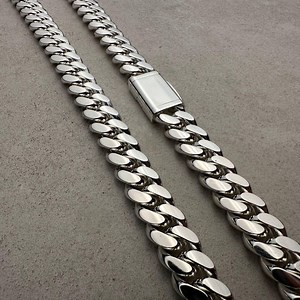 Handmade 10mm Sterling Silver Cuban Link Chain Necklace - Etsy