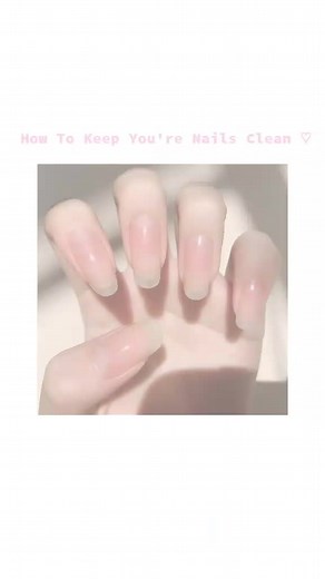 How to clean your nails #foryoupage #fypシ #fyp #viral #m0_mymelody