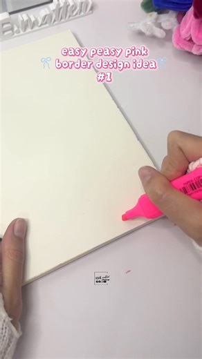 49K views · 440 reactions | easy peasy pink border design idea #1 you can try using acrylic markers #easypeasy #diy #diyprojects #borderdesign #school #students #Project2025 #fblifestyle | HUE.matter | Facebook
