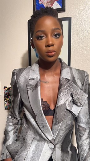 My fit at the @afi awards Outfit: @giorgioarmani Makeup: @rebekahaladdin Hair: @sharifposton Styling: @waymanandmicah | Dr. Thuso Mbedu