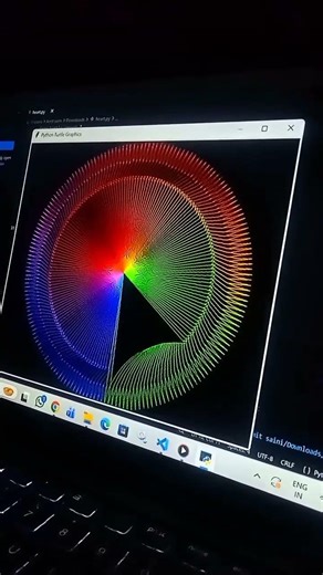 amazing turtle animation by python programming...#coder#pyton#programming#youtubeshort#viralyoutube