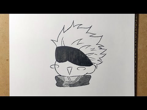 How to draw Chibi Gojo Satoru - Jujutsu Kaisen Easy Drawing Tutorial