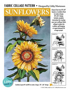 Fabric Collage SUNFLOWERS Pattern - Etsy