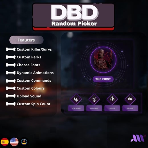 DBD Randomizer Widget | Dead by Daylight Stream Overlay | Twitch StreamElements OBS (Killer-oriented) - Etsy México
