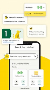 1.9K views | Keep the whole family (pets too) on top of their prescriptions. Add your dog, cat, partner, or kids to medicine cabinet to get refill reminders, track reward points, and manage coupons. Download the app and try medicine cabinet today: goodrx.co/Mobileapp  | GoodRx | Facebook