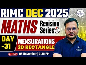 RIMC December 2025 Maths Revision | Day 31 | Mensuration 2D Rectangle Part-2 | Advanced Tricks