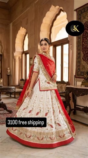 Priya Collection on Instagram: "*VINTAGE WORK* ⭐️BEAUTIFUL FRENDY SILK POSHAK 💖 ⭐ CODING ⭐ ODHNA FOUR SIDE WORK PRICE 3100/- ONLY SHIPPING FREE 😍😍"