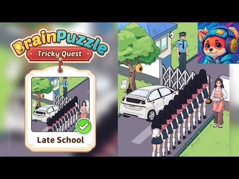 Brain Puzzle Tricky Quest Level 15 Late School | help students avoid the security guard’s sight
