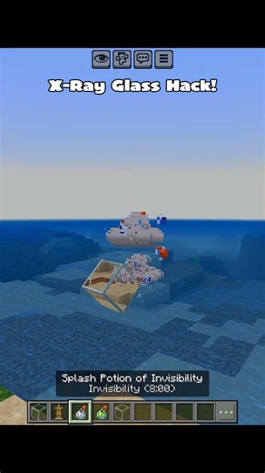 Minecraft Glass X-Ray Hack! #shorts