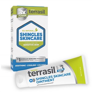 Terrasil Shingles Skincare Treatment, All-Natural, Anti-Itch & Pain Relief Rash Outbreak Cream, 45gm