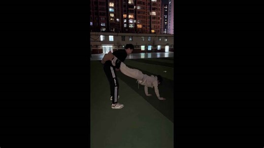 Friends spin in human propeller in Hebei, China