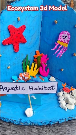 3d Model of Ecosystem| Ecosystem 3d model with cardboard|Science Model for exhibition#shortsfeed