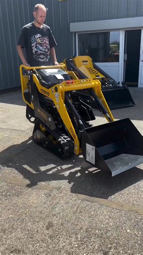 Mini Stand-On Skid Steer (Rubber-Tracked) — Compact Loader for Tight Access