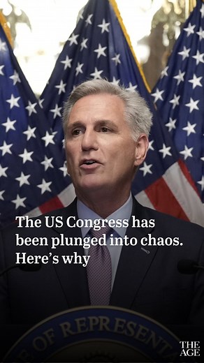 The Speaker of the House is second in the line of succession after the vice president in the event the president becomes unable to serve. McCarthy ally Patrick McHenry is now serving as the temporary Speaker, but has adjourned the House while Republicans work out a way forward. Read the full story at the link in bio. Photo: AP | The Age