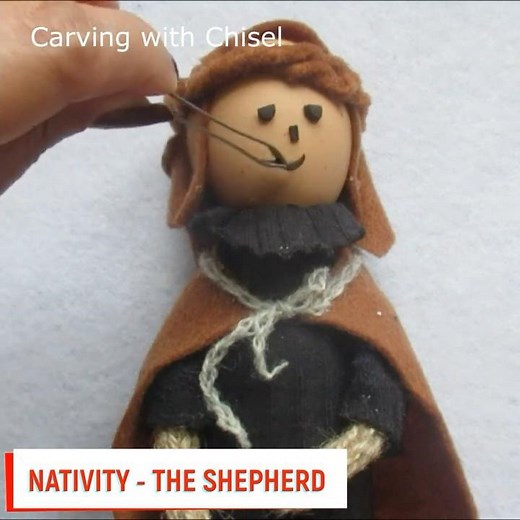 NATIVITY SHEPHERD diy / NATIVITY CHARACTER / bottle and eggshell Christmas craft / nativity figures