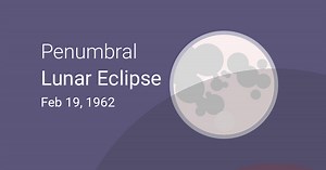 Penumbral Lunar Eclipse on February 19, 1962 – Where and When to See