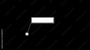 Animate a white callus for text Animate callout for text. 4K video Animation of HUD elements fill callout for