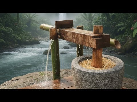 water power Rice mill #live