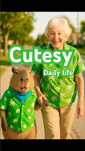 Capybara and Grandma’s Daily Life: Eating, Napping & Being Adorable #capybara #funny #trending