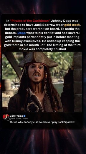 In Pirates of the Caribbean, Johnny Depp Got Gold Teeth for Jack Sparrow #movie #fact