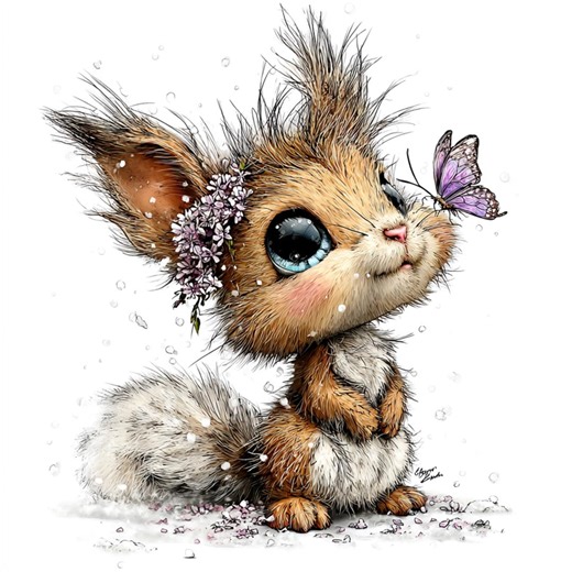 21 Baby Squirrel Jpgs – Whimsical Woodland Animal Clipart Bundle – Watercolor Nursery Graphics - Etsy