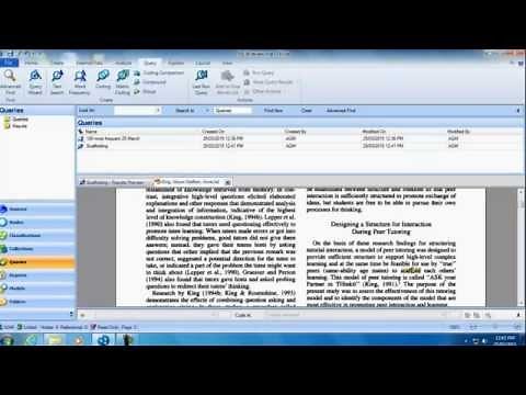 NVivo for your literature review- online tutorial