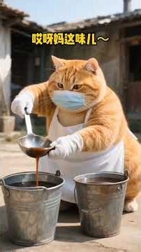 Orange cat produces cat poop coffee #funny #shortvideo#cartoon #catvideos #trending #subscribe