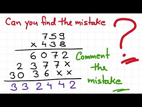 Can you find the multiplication mistake | Maths Error Correction for Students