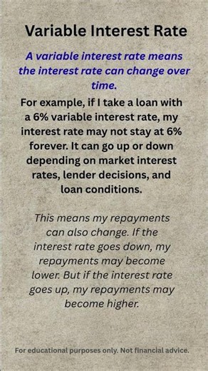 Variable Interest Rate for Beginners #motivation #personalfinance #money