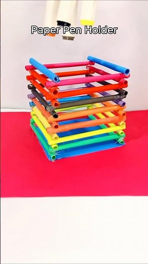DIY Paper Pen Holder | Easy Pen Stand Making with Paper | Craftpodia