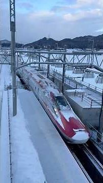 🥶-7℃【長編】こまち融雪装置の作動シーン🎬 秋田新幹線こまち号の床下にお湯を吹き付ける融雪装置 ［田沢湖線 大釜駅］こまち6号 E6系Z2編 2026/1/25 #e6系