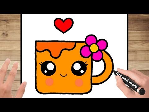 Cute Cup Drawing Easy ☕ | Cup Drawing for Kids | Simple Drawing Step by Step