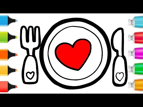 How to Draw a Knives, Forks, Plates | Step by Step Easy