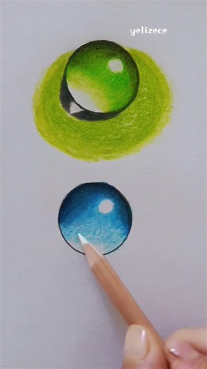 Easy Tips ✨How to Draw Tiny Colorful Marbles 🔵 #art #draw #shorts