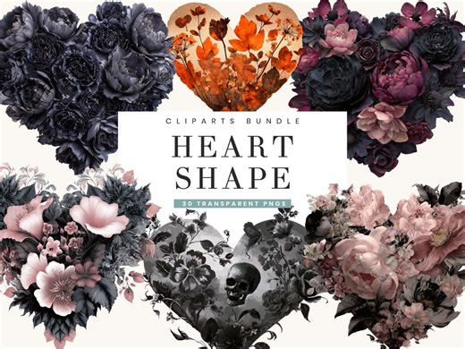 30 Heart Shape Clipart Bundle, Heart PNG Files, Valentine Heart, Valentine's Day, Valentine PNG, Digital Planner, Digital Download Stickers - Etsy