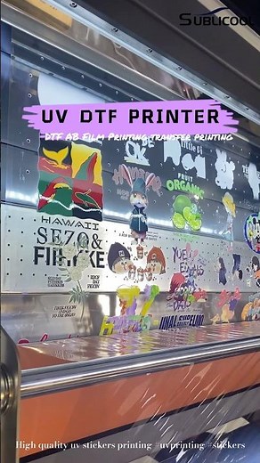 UV DTF Transfer Sticker Printing By SUBLICOOL #uvdtfprinting #stickers