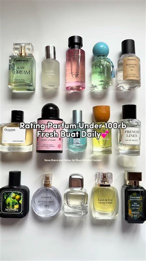 @anggrianiar | [Save & Share] Rating Parfum Fresh Under 100rb Buat Daily Kumpulan eau de toilette,eau de parfum & extrait de parfum yang wanginya fresh... | Instagram